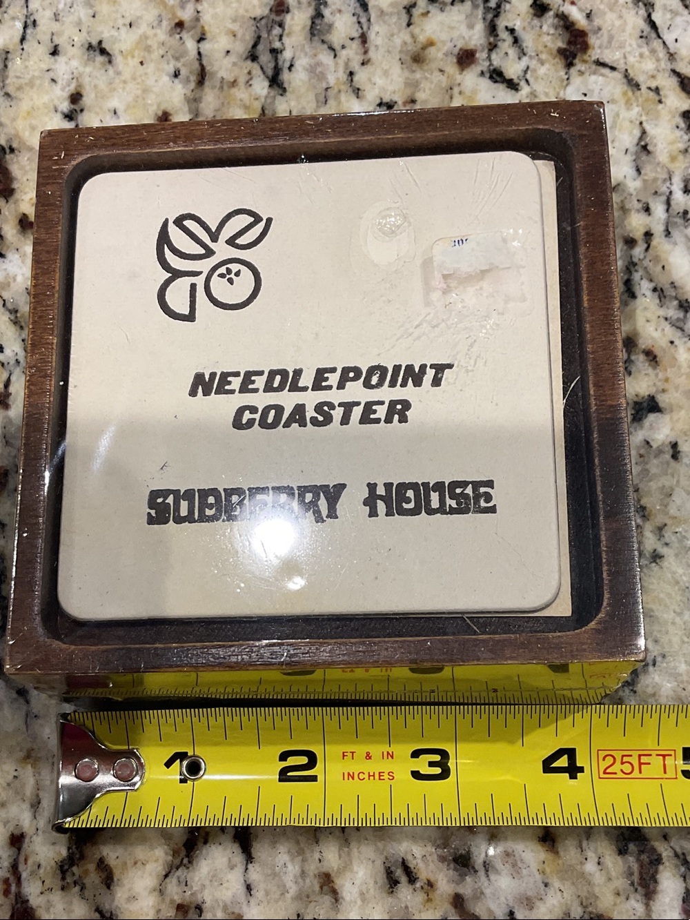 Sudberry House Needlepoint wooden Coaster set of 4 unopened